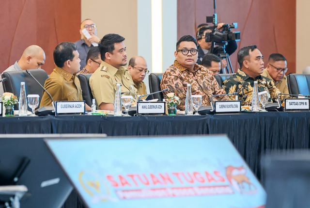 Gubernur Sumatera Utara (Sumut) Muhammad Bobby Afif Nasution, mengikuti rapat pengembalian dana Transfer ke Daerah (TKD) di Jakarta, Senin (25/5/2026). Foto/Diskominfo Sumut 