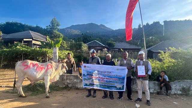 Sorik Marapi Geothermal Power (SMGP) bersama perusahaan mitra menyalurkan 17 ekor hewan kurban kepada masyarakat di Kabupaten Mandailing Natal (Madina) sebagai bentuk kepedulian sosial
